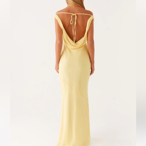 PEPPERMAYO | ✨NEW✨ Brittany Chiffon Maxi Dress in Pastel Yellow - Picture 4 of 5
